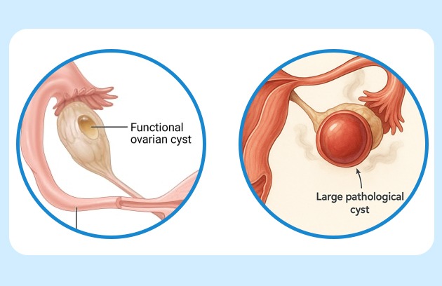 अंडाशय के सिस्ट प्रमुख रुप से दो प्रकार के होते है 