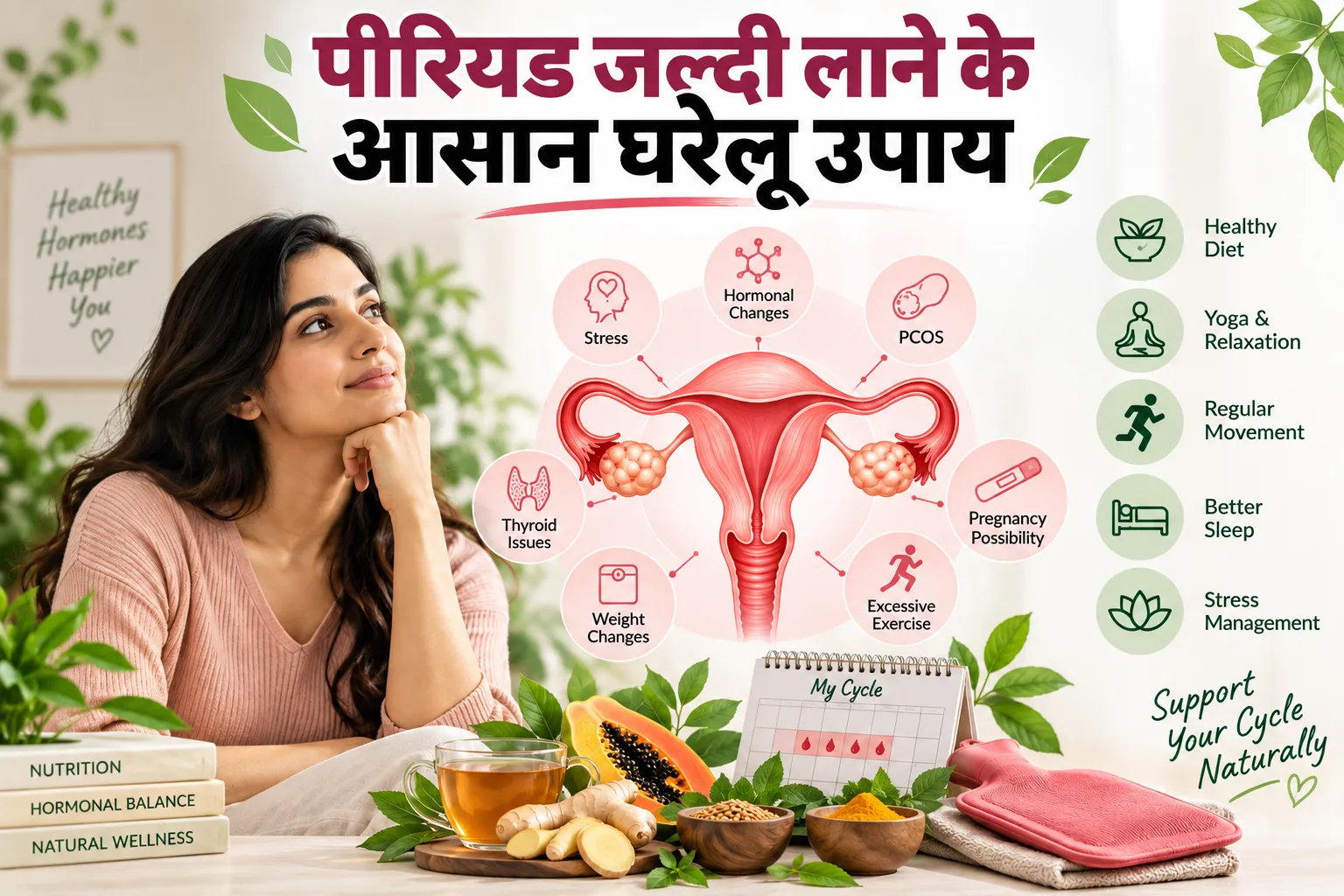 Periods jaldi lane ke gharelu upay and menstrual health
