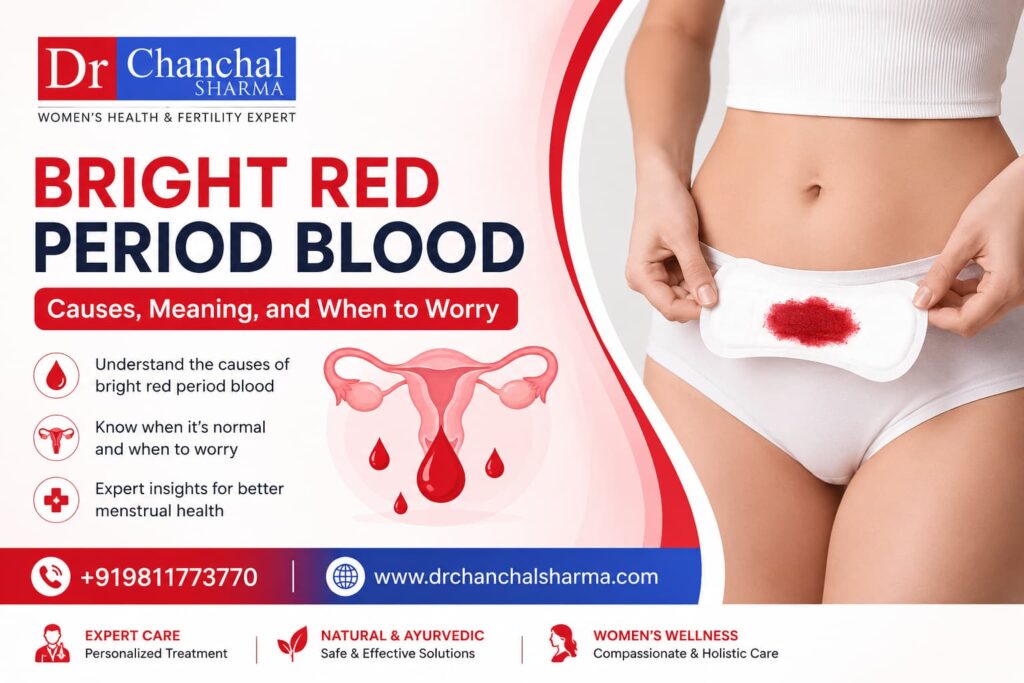 Bright Red Period Blood: Causes, Meaning, and When to Worry (Expert Guide)