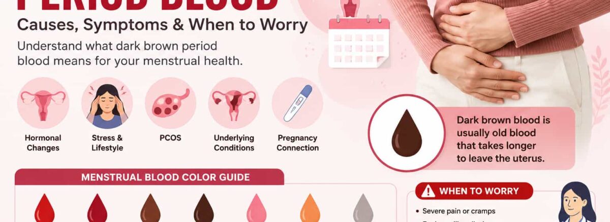 Dr Chanchal Sharma-Dark Brown Period Blood