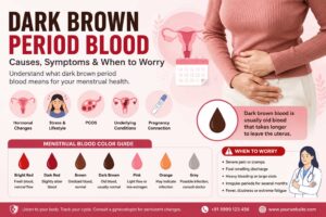 Dr Chanchal Sharma-Dark Brown Period Blood