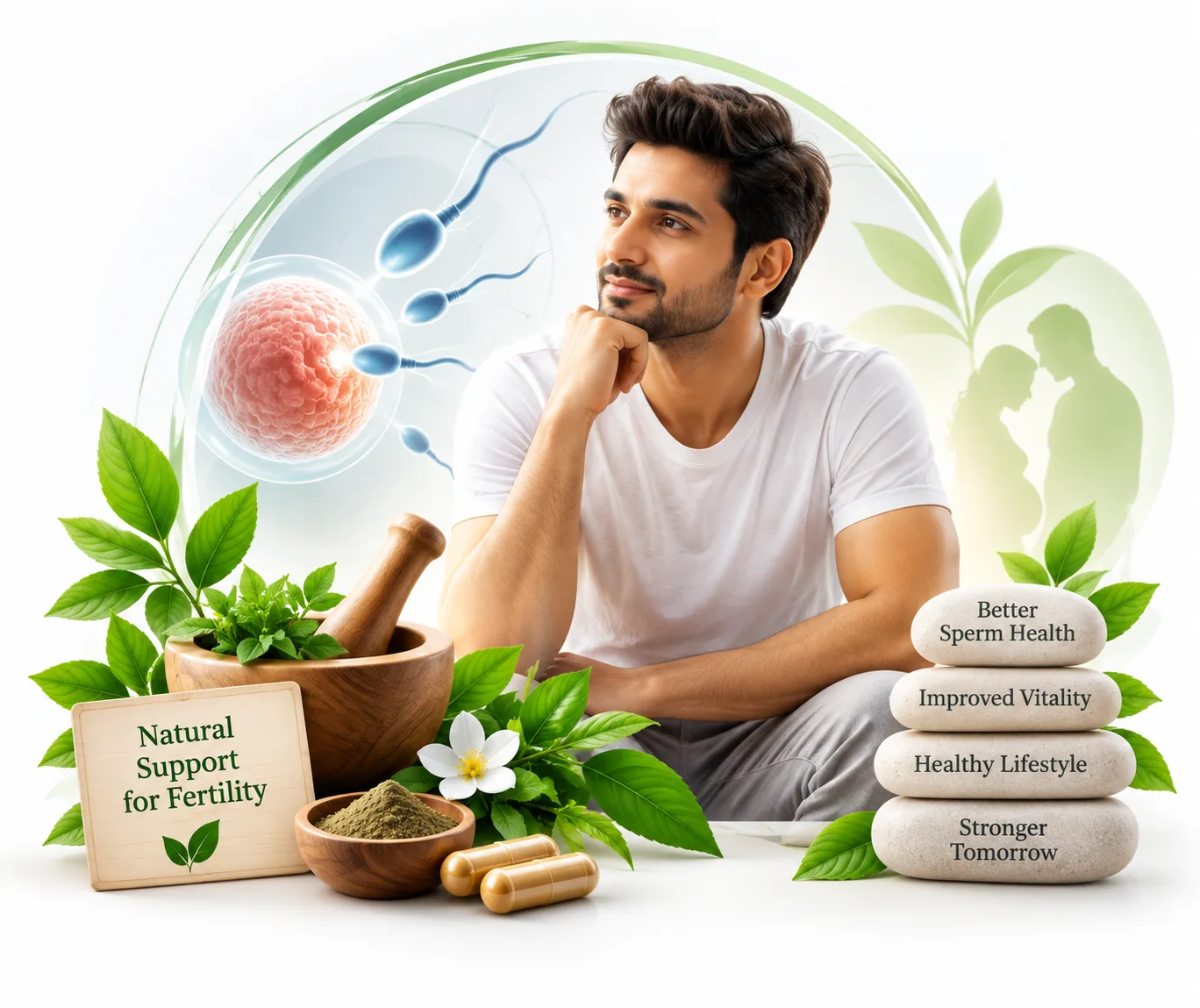 Ayurvedic male fertility preparation before IVF in Delhi